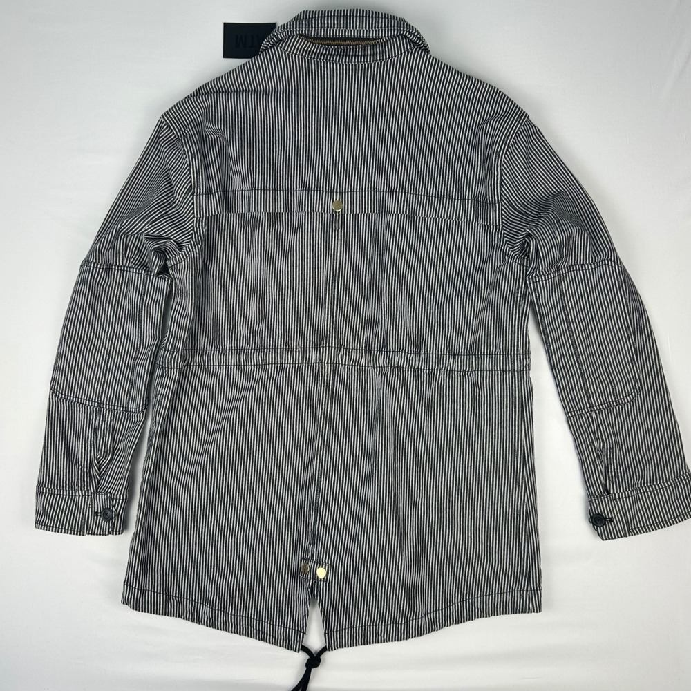 ATM Anthony Thomas Melillo Indigo White Stripe Field Jacket AW5880-MAQ Large NWT - Picture 15 of 16